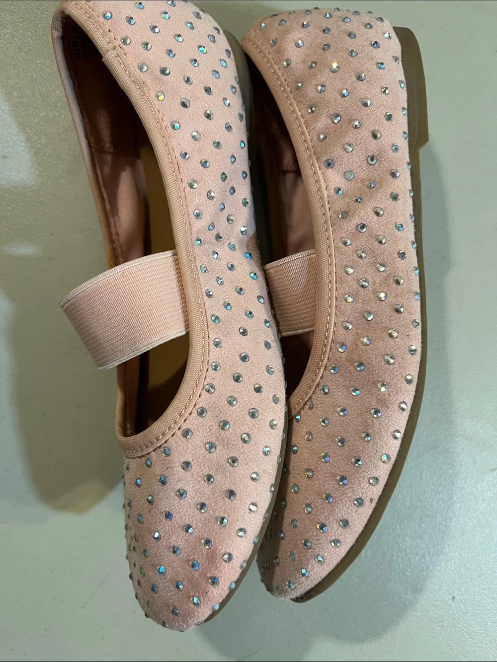 DV by Dolce Vita Pink Rhinestone Mary Jane Flats for Kids